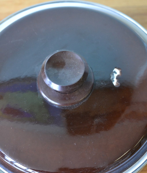 Mid century Saucepan enamelled saucepan