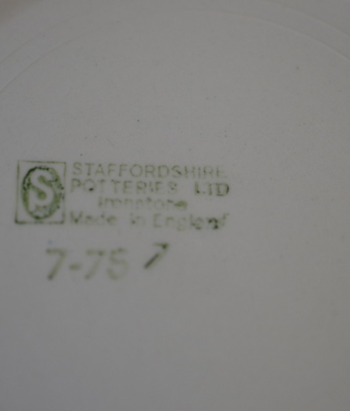 staffordshire ironstone ceramic plate brown