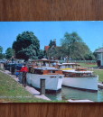 vintage postcard Shepperton Lock River Thames