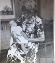 Vintage Black & White photo Gran and baby