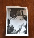 Vintage Black & White photo mother and baby