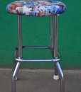 Vintage small stool re purposed Bathing girls French Riviera Art Deco style