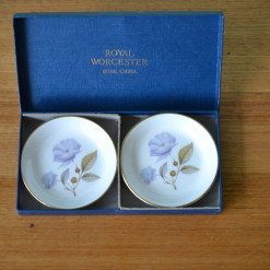 Vintage fine china plates Royal Worchester boxed