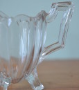 Vintage jug Art Deco cut glass glassware creamer / milk