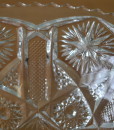 Vintage pressed glass dish serving tray tableware
