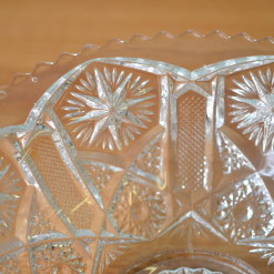 Vintage pressed glass dish serving tray tableware