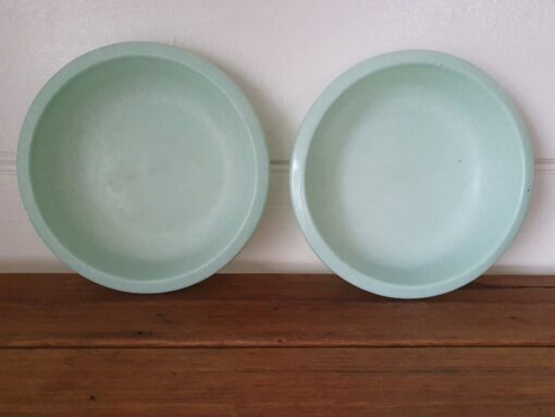 Vintage  Rainsfords mottled mint green plates picnic ware x 2 wtwl