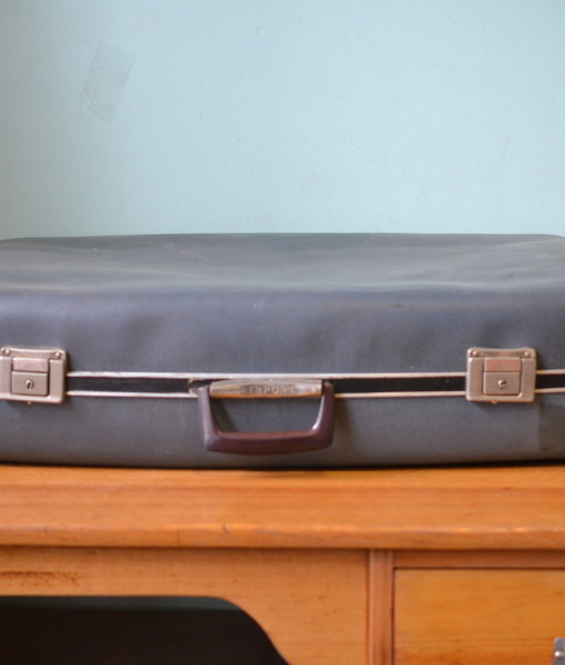 Vintage blue hard case bag  / luggage  suitcase  Airport brand