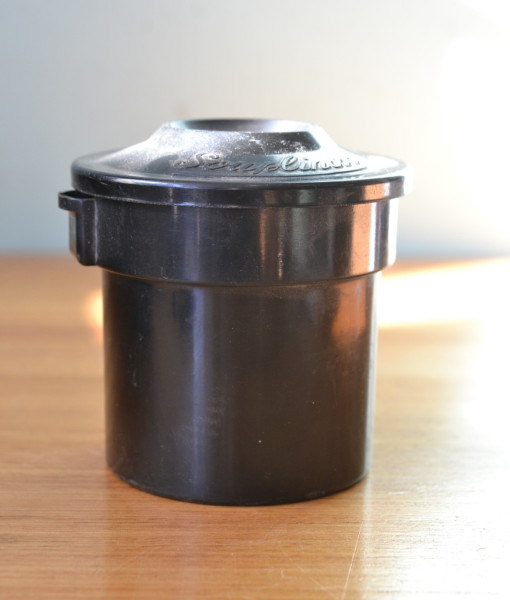 Vintage camera negative developer container Soup Cinox France