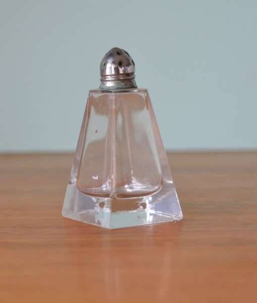 Vintage  glass salt shaker mid century