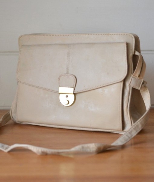 Vintage Gold Crest handbag cream / beige