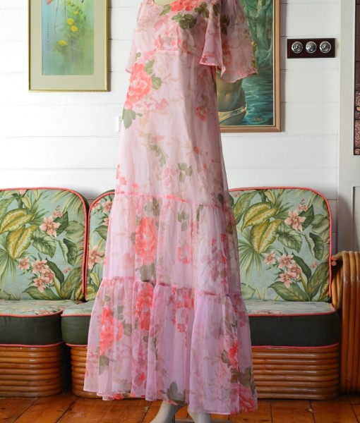 Vintage pink maxi dress