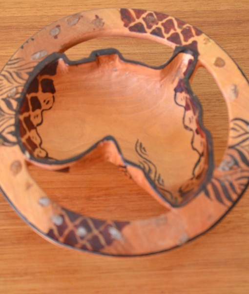 Vintage  wooden Australian tray nibbles bowl