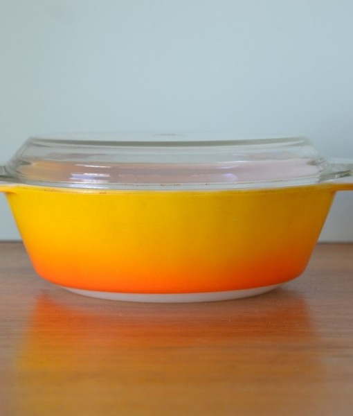 Vintage  JAJ sunburst Ovenproof Casserole Dish bowl