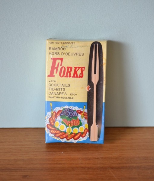 Vintage horderves /  Hors d'oeuvres forks party picks  little fork  Japan