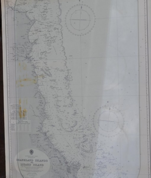 Vintage map Frankland Islands to Lizard Islands  Original 1960