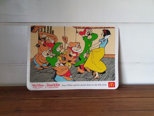 Vintage Walt Disney Snow White & the seven Dwarfs place mat   WTBL