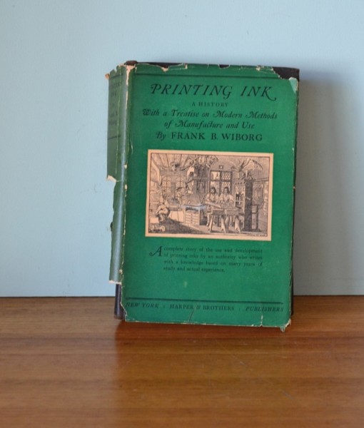 Vintage book Printing Ink 1926 Frank B Wiborg