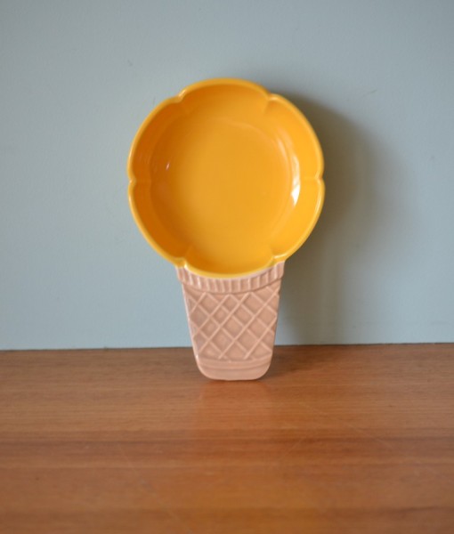 Vintage ceramic ice cream bowl Japan