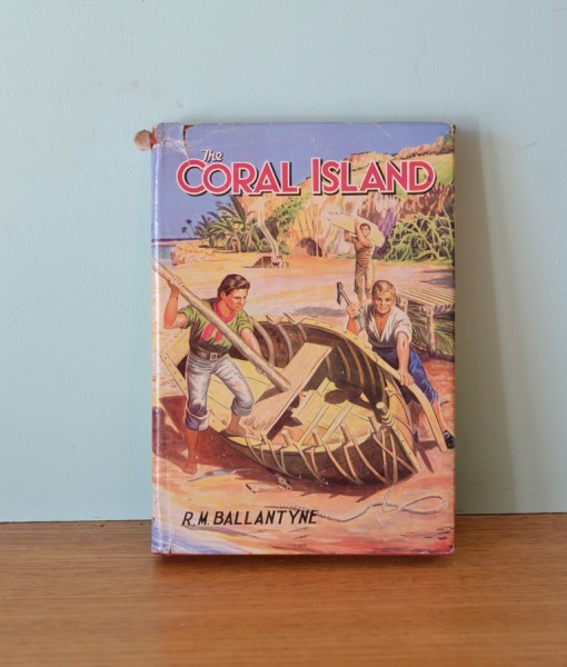 Vintage children's book  The Coral Island R.M Ballantyne