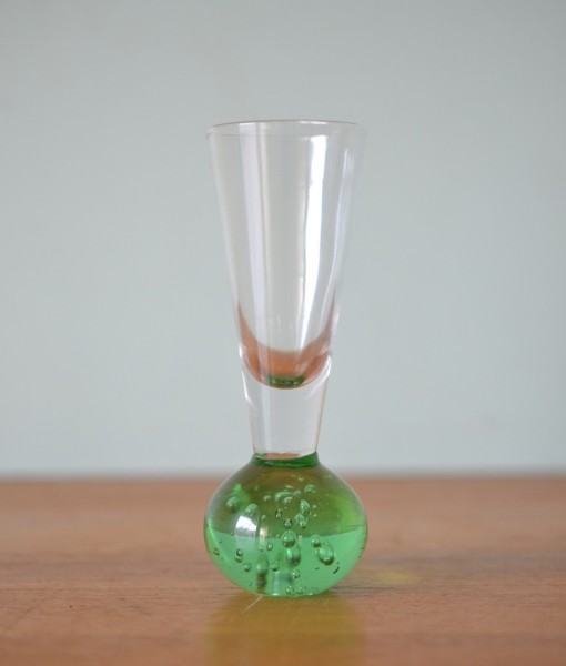 Vintage green vase / shot glass retro