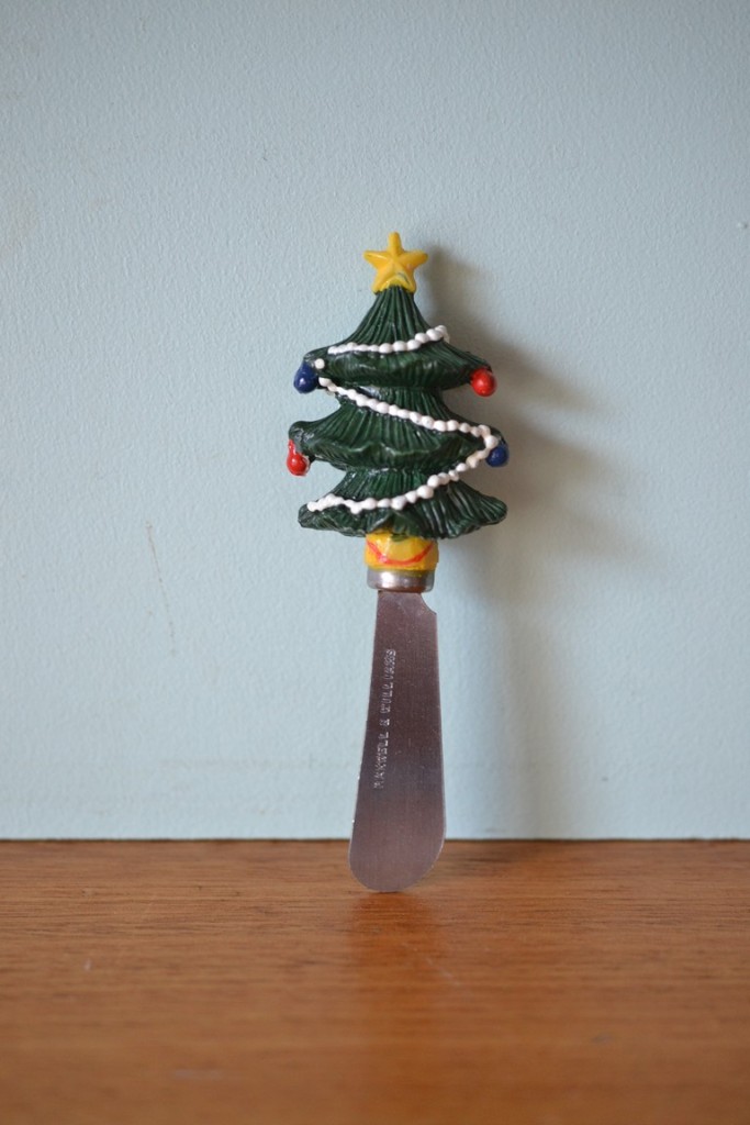 Vintage  Christmas tree Pate butter knife
