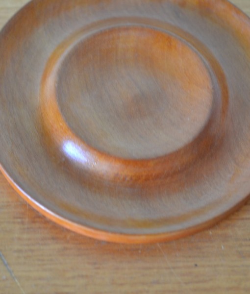Vintage  wooden circular serving bowl