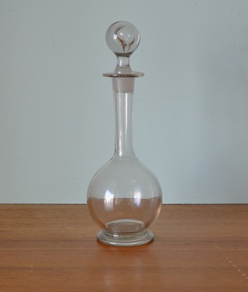 Vintage  glass bottle flask decanter