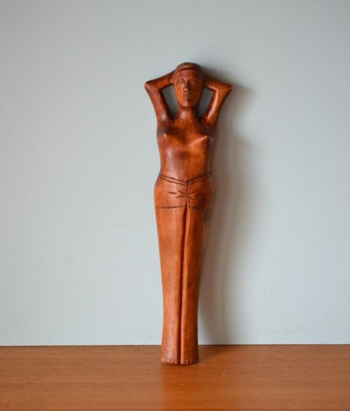 Vintage Wooden Nut Cracker Naked Lady Mid Century CLT Funky Flamingo