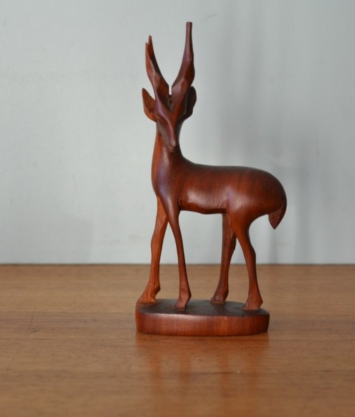 Mid century Teak Deer figurine