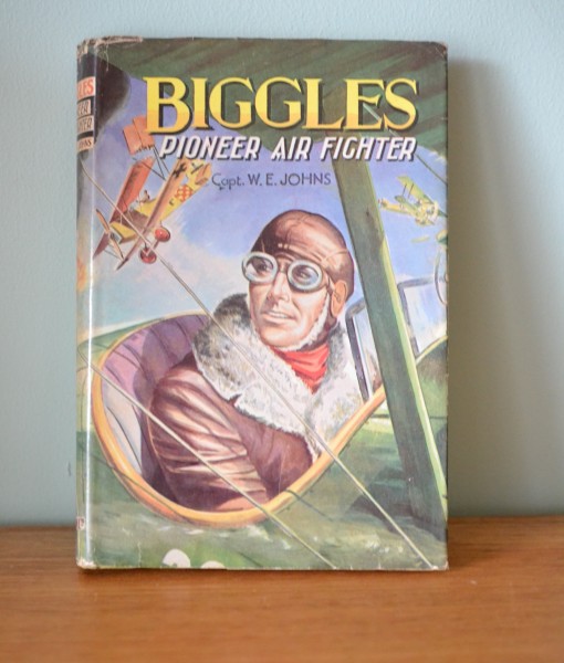 Vintage Childrens book  Biggles Pioneer Air Fighter W.E Jonhs