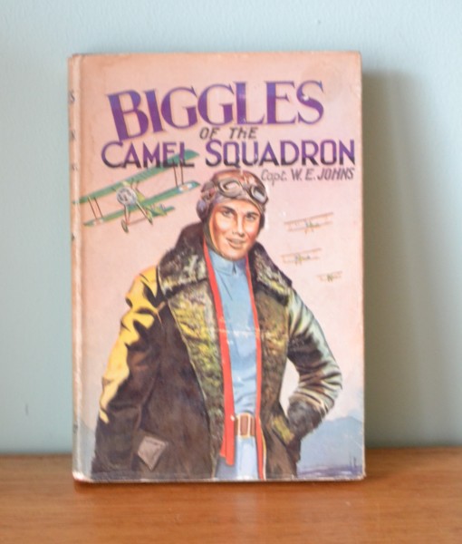 Vintage Childrens book  Biggles of the Camel Squadron W.E Jonhs