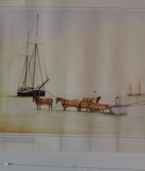 Vintage poster Cygnet Tasmania 1880s ships Maritime