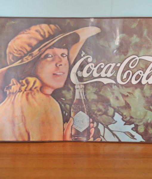 vintage coca cola art deco lady placemat