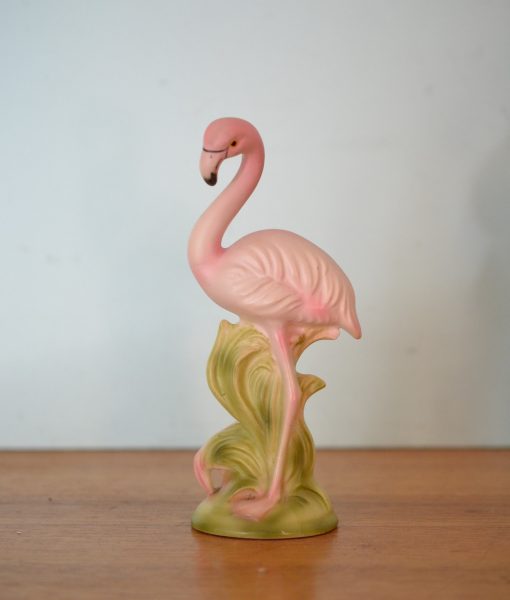 Vintage small pink Ceramic  flamingo's Japan figurines