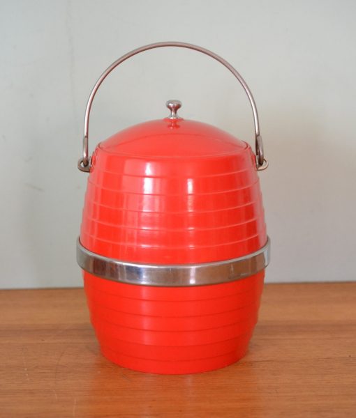 Vintage Red Bakelite ice bucket