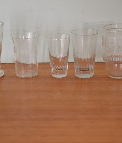 Vintage  5 x cut  drinking glasses LWt1