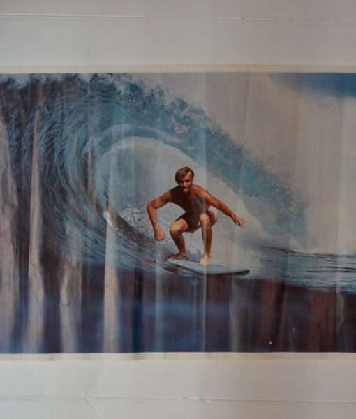 Vintage Original In The Curl surfing Poster 1973 Steve Wilkings Hawaii