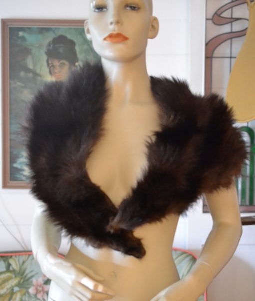 Vintage women's / ladies  brown mink  fur shawl