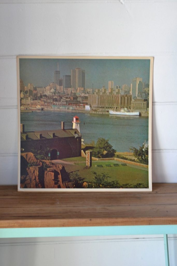 Vintage Large photograph print 1950s  Canada warf city