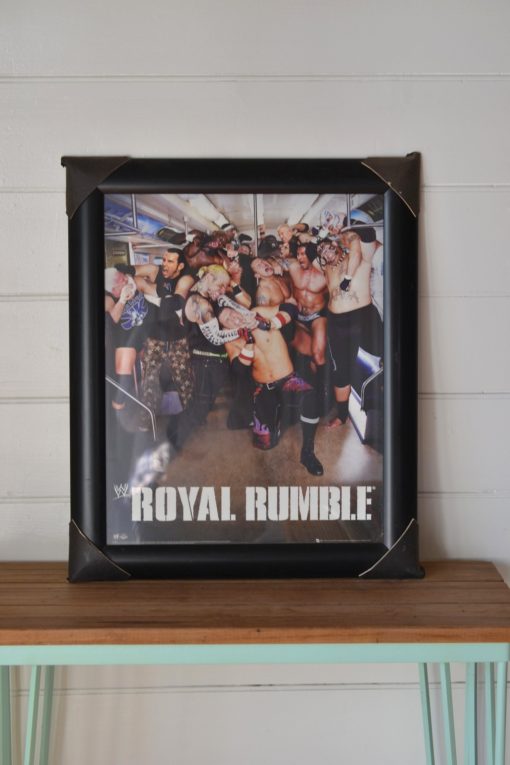 WWE Royal Rumble print framed printed in UK black frame