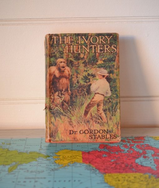 Vintage book The ivory hunters Dr Gordon Stables ward lock & Co 1938?