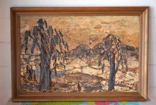 Vintage Large Bark art Australian bush by Dianne
