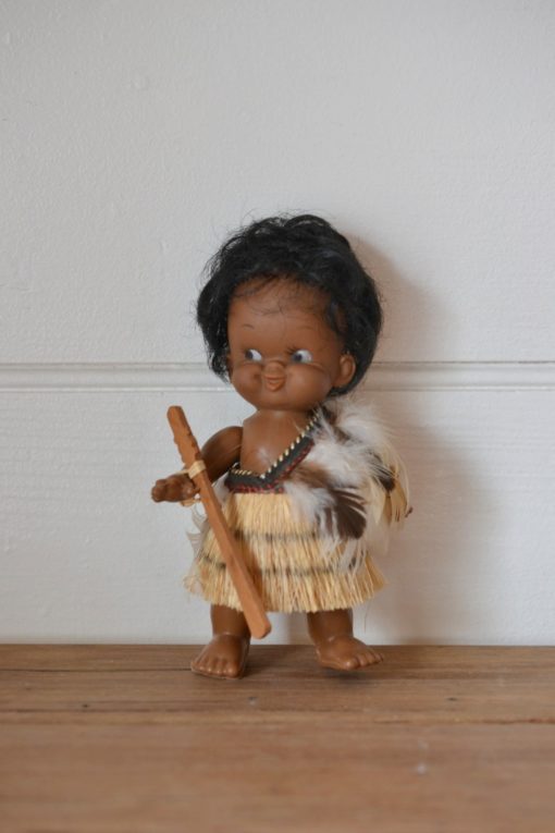 Vintage Retro Maori doll NZ tiki kitsch