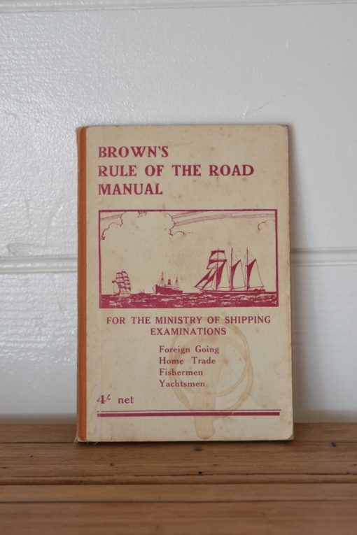 Vintage book Brown's rule of the road Manual 1946 Maritime