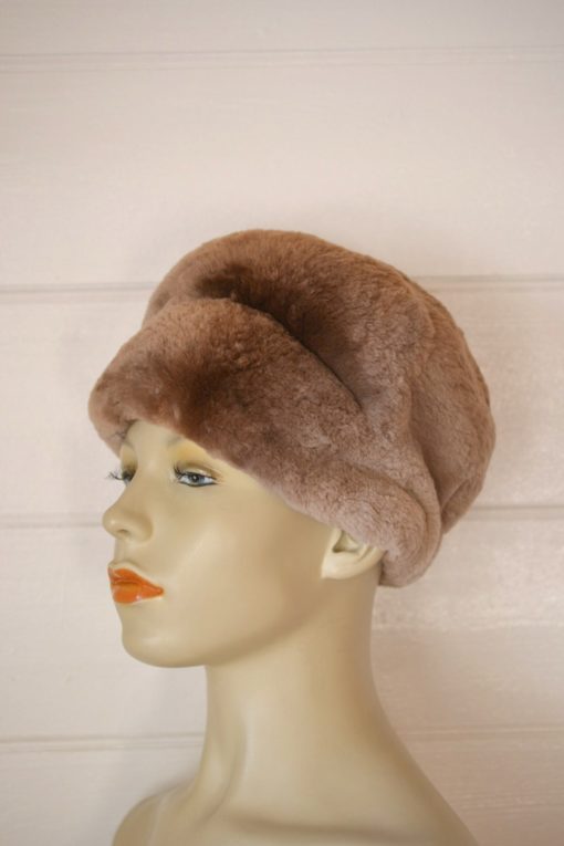 Vintage fur women's hat  small size 50 cm approx