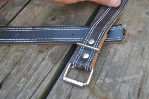 Vintage thin black belt size 10-12 AUS