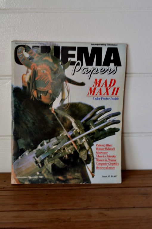 Vintage Cinema papers November december 1981 Mad Max & poster