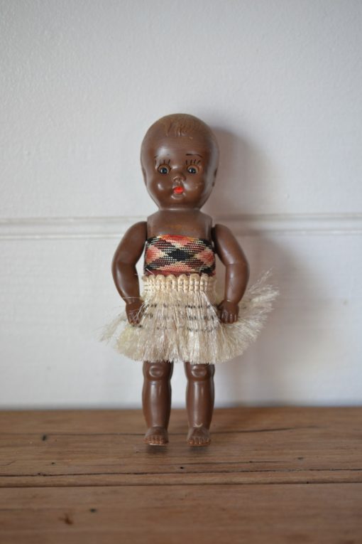 Vintage Retro baby Maori doll NZ tiki kitsch  tribal 1950s