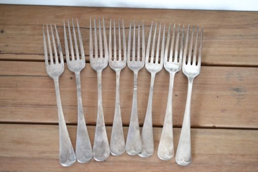 Vintage 8 x Forks  silver plated EPNS cutlery